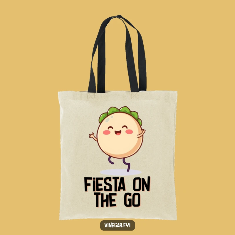 Funny Taco Tote Bag: Durable Foodie Cartoon Character Accessory