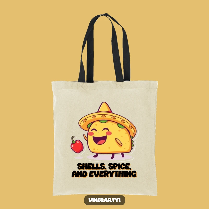 Funny Taco Sombrero Chili Tote Bag: Carry Your Fiesta Fun with This Hilarious Bag